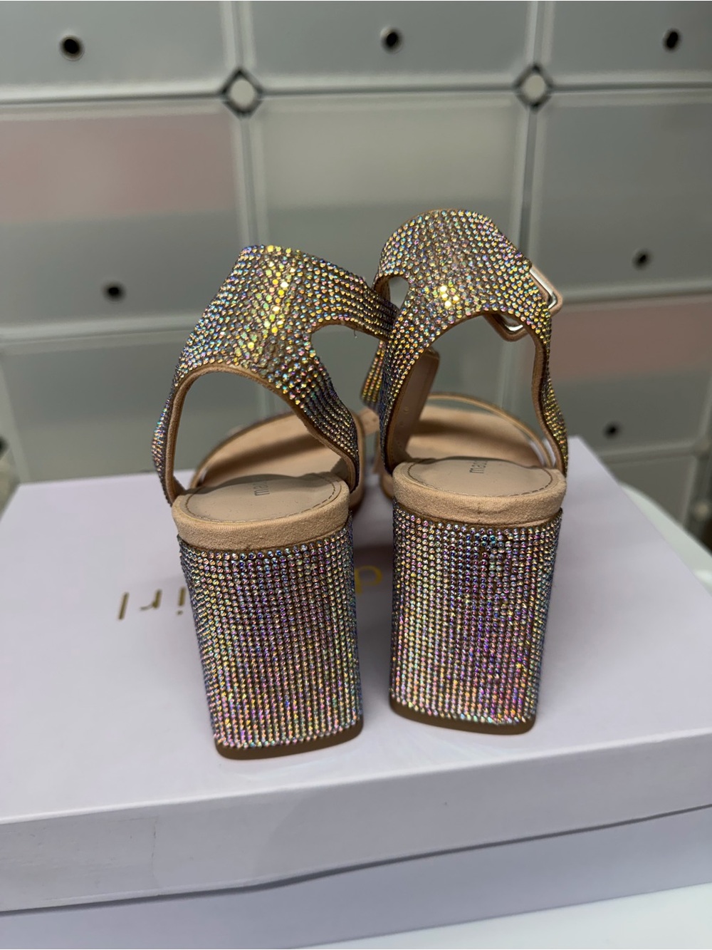 Madden Girl Rhinestone Block Heels - Picture 4 of 6